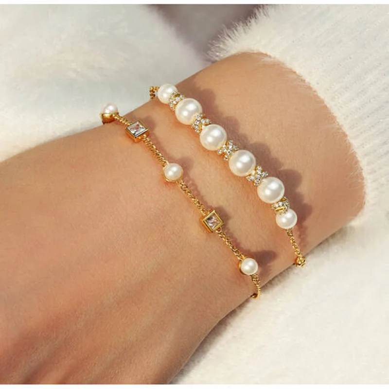 Ania Haie Reimaginer Gold Coloured Shell Pearl Bracelet AH-B069-03G
