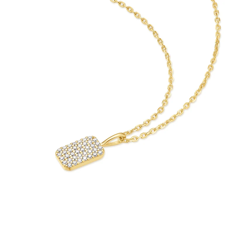 Ania Haie Sunny Sparkler Halskette Mit Goldfarbenem Pave Anhänger AH-N064-01G