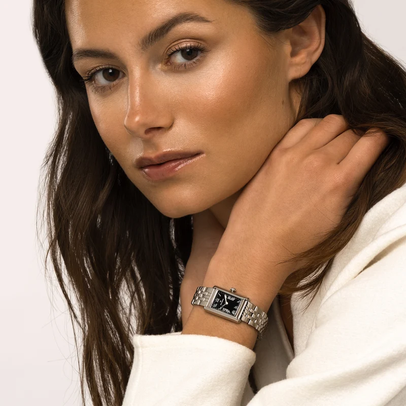 Mockberg Timeless Silver Noir Watch MO244