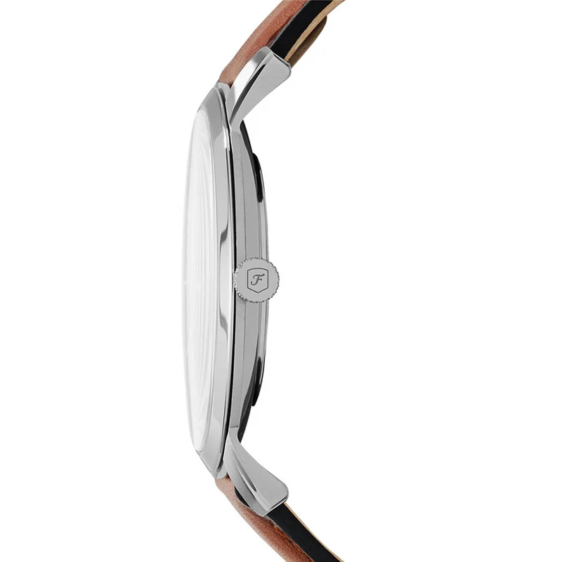 Fossil The Minimalist Silberne Und Blaue Herrenuhr FS5304