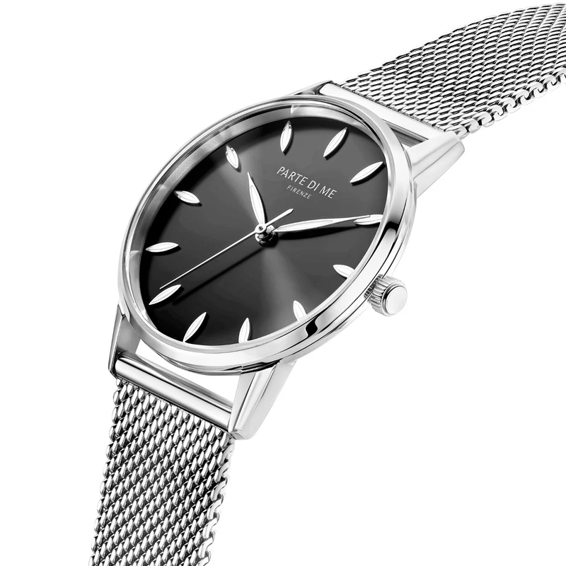 Parte Di Me Orologio rund Damenuhr silberfarben und schwarz PDM09056