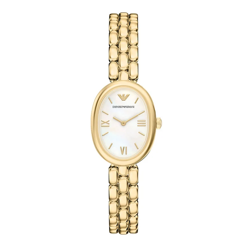 Emporio Armani Oval White Dial Watch AR11777