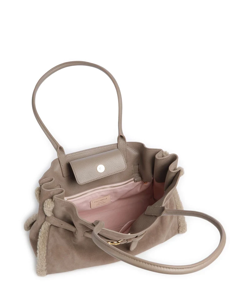 Coccinelle Sabine Soft Suede Shopper warm taupe