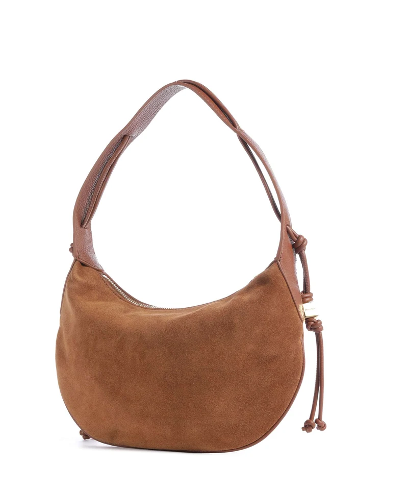 Coccinelle Thess Suede Beuteltasche cognac
