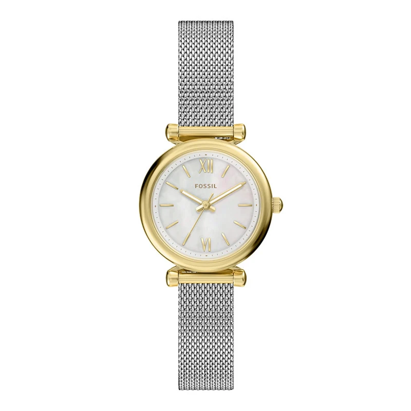 Fossil Carlie Round White Dial Watch ES5463