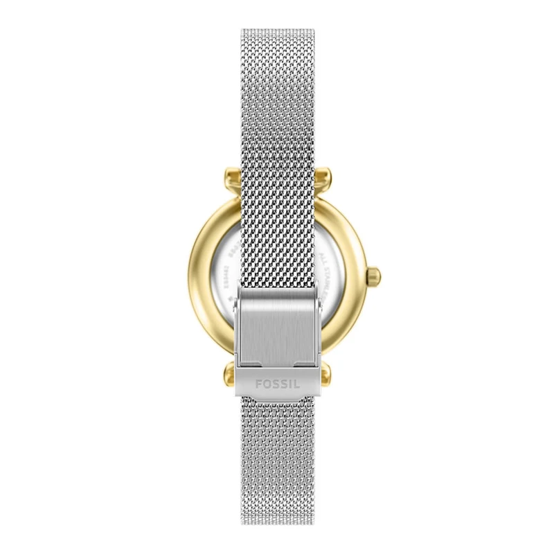 Fossil Carlie Round White Dial Watch ES5463