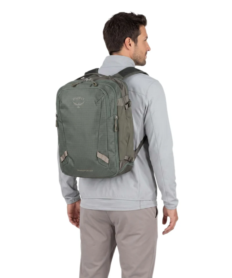 Osprey Transporter 26+6 Reiserucksack pine leaf earl grey