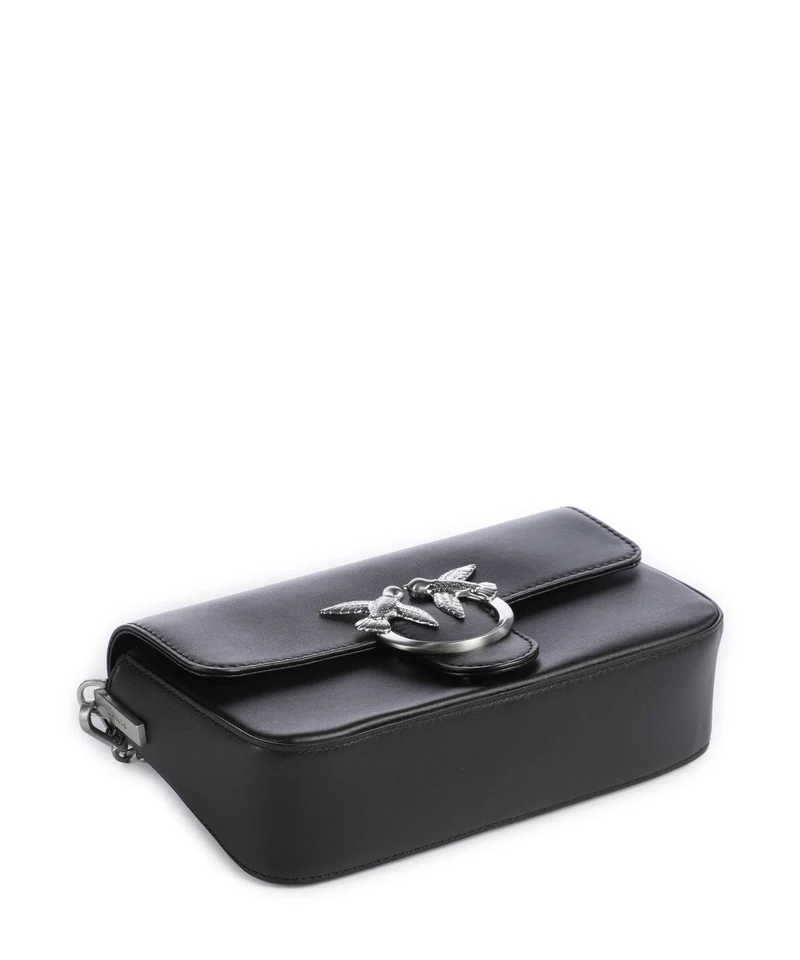 Pinko Love One Mini Slouchy Umhängetasche nero limousine/matt silver
