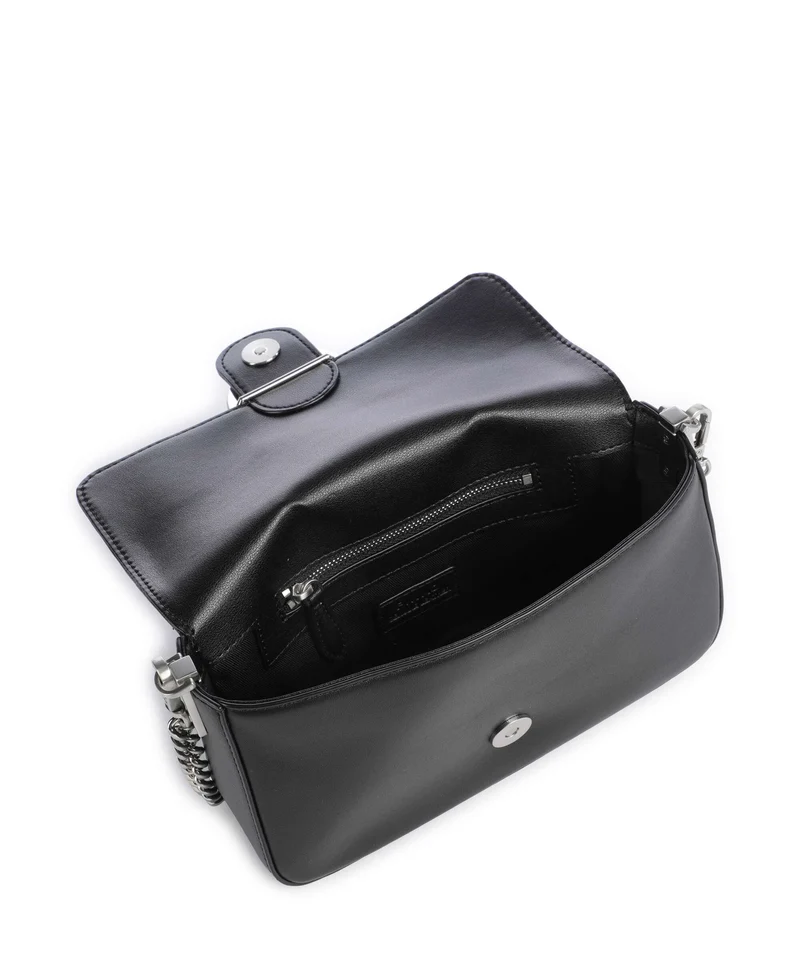Pinko Love One Mini Slouchy Umhängetasche nero limousine/matt silver