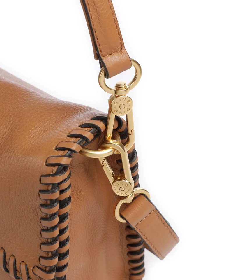 Abro Dalia Temi Stitch Schultertasche cuoio