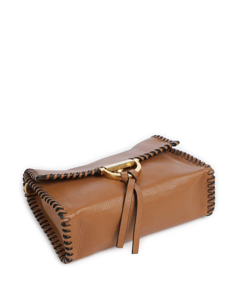 Abro Dalia Temi Stitch Schultertasche cuoio