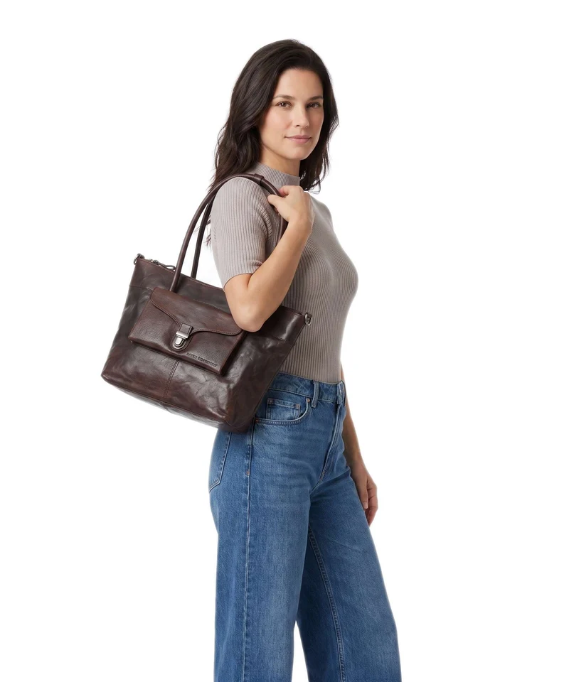 Spikes & Sparrow Bronco Yara Shopper dark brown