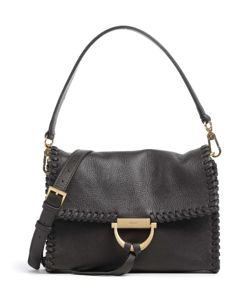Abro Dalia Temi Stitch Schultertasche dark brown