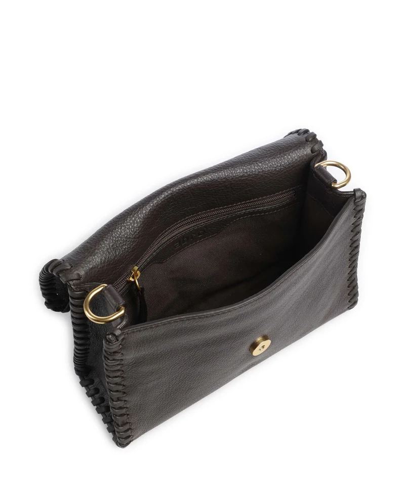 Abro Dalia Temi Stitch Schultertasche dark brown