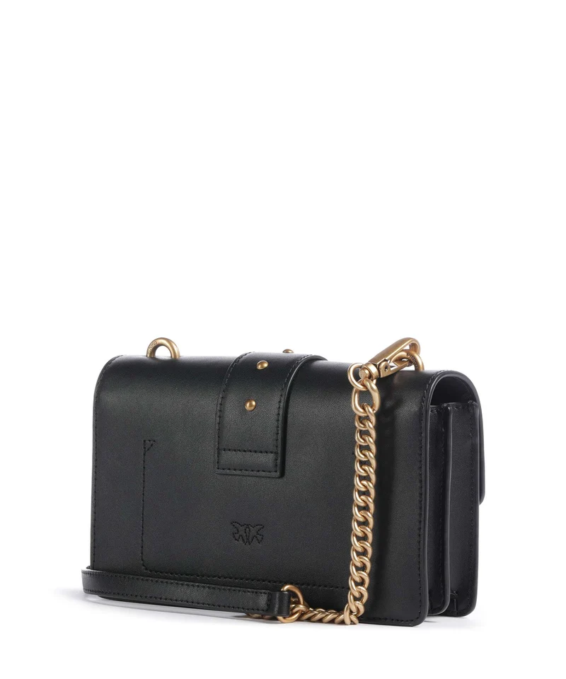 Pinko Love One Mini New Buckle Umhängetasche nero/antique gold