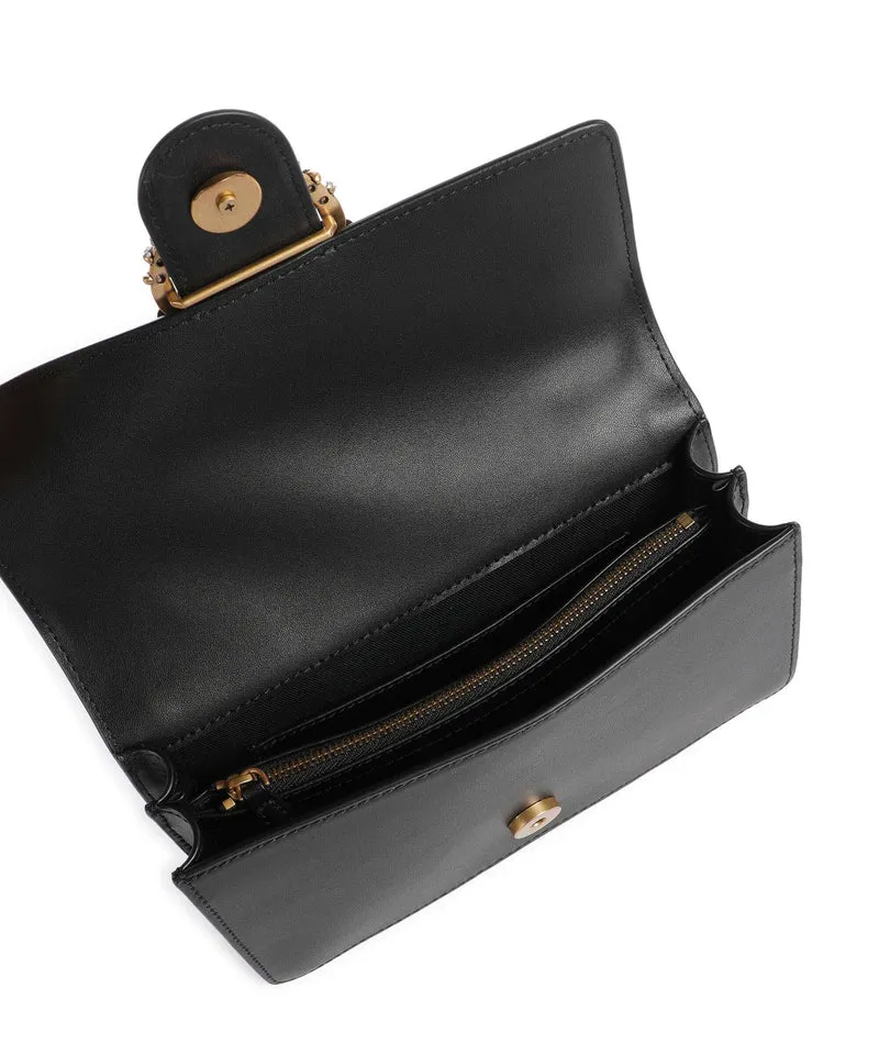 Pinko Love One Mini New Buckle Umhängetasche nero/antique gold