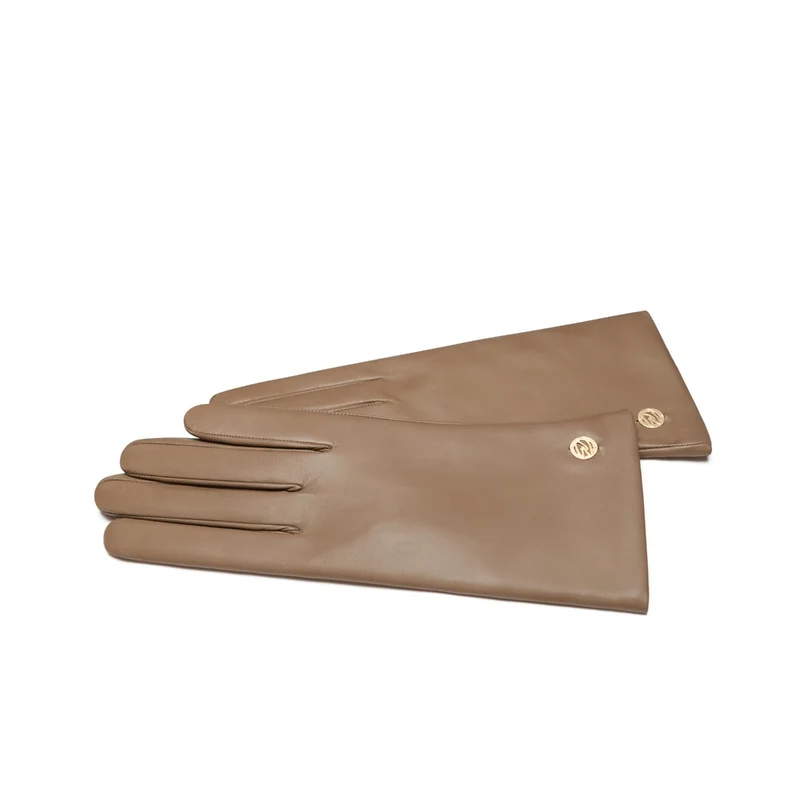 Isabel Bernard Honoré Eleanor Taupe Ziegenfell Leder Handschuhe IB67000-378-6.5