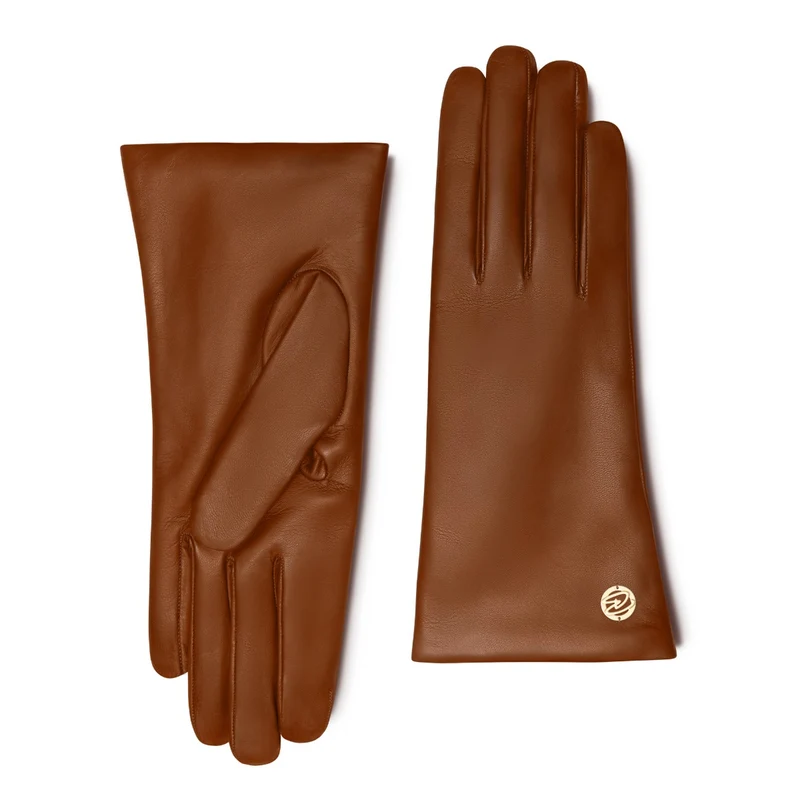 Isabel Bernard Honoré Eleanor Cognac Ziegenfell Leder Handschuhe IB67000-336-7