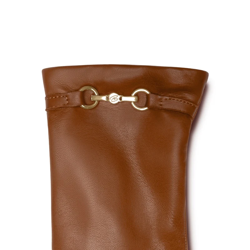 Isabel Bernard Honoré Marcelia Cognac Ziegenfell Leder Handschuhe IB67001-336-7