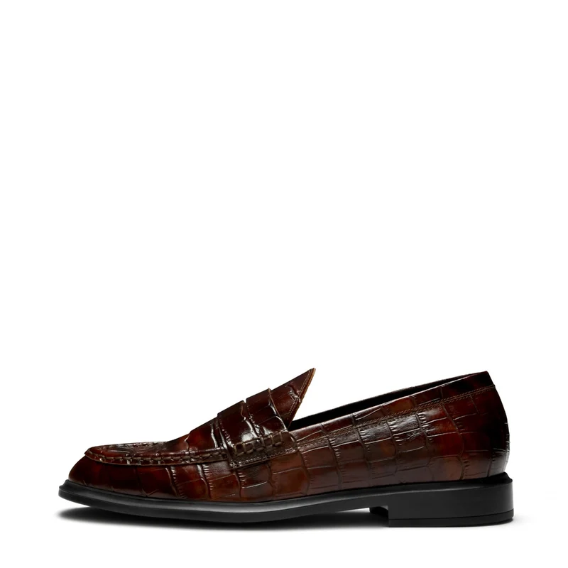 Isabel Bernard Vendôme Blandine Kroko Braun Kalbsleder Loafers IB51015-230-37