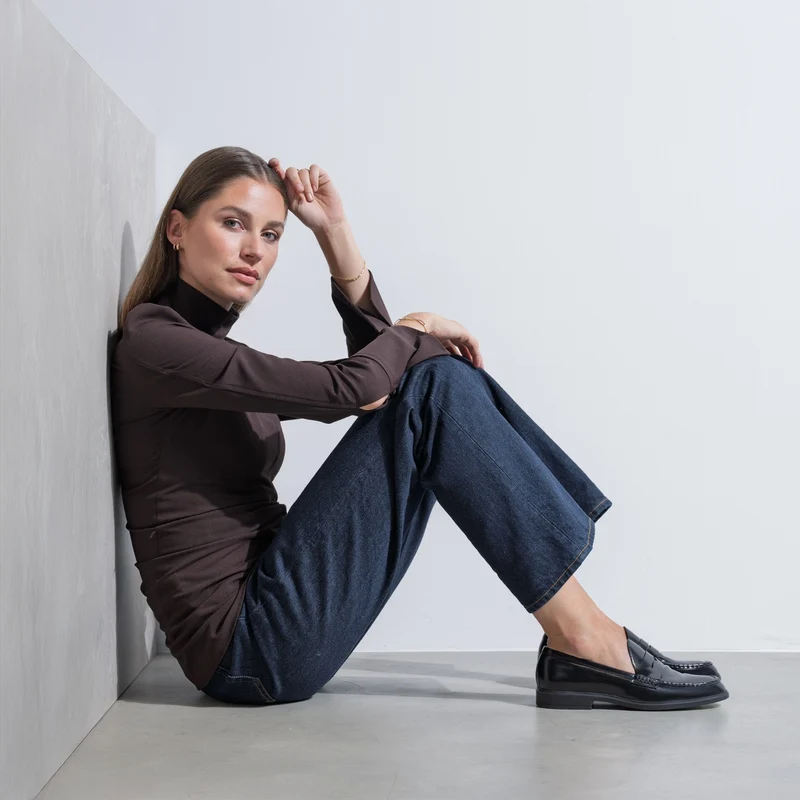 Isabel Bernard Vendôme Blandine Schwarz spazzolato Leder Loafers IB51015-601-37