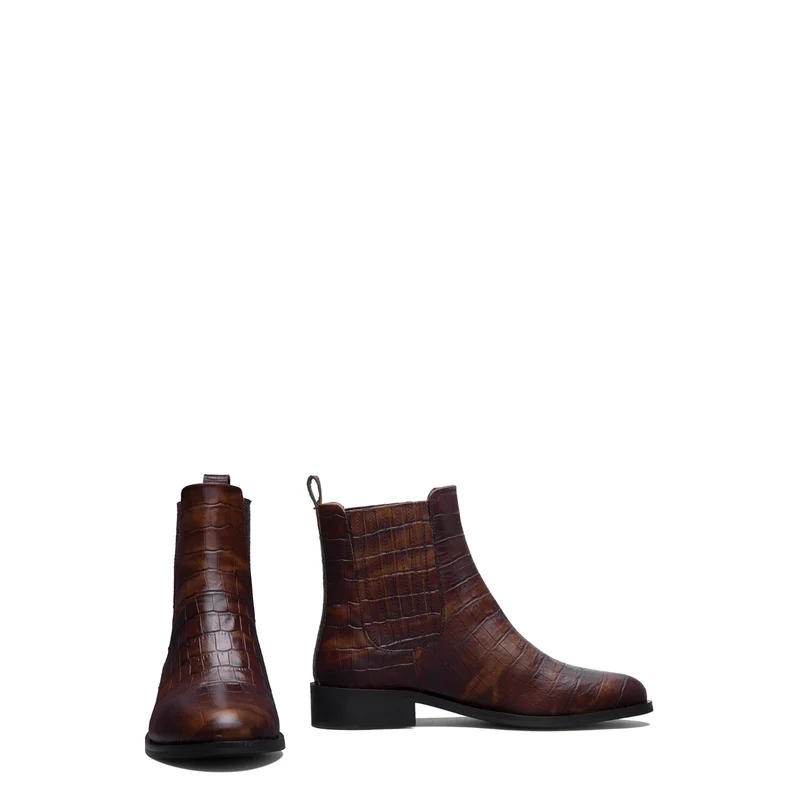 Isabel Bernard Vendôme Chey Croco Braune Chelsea Boots aus Kalbsleder IB53012-230-36