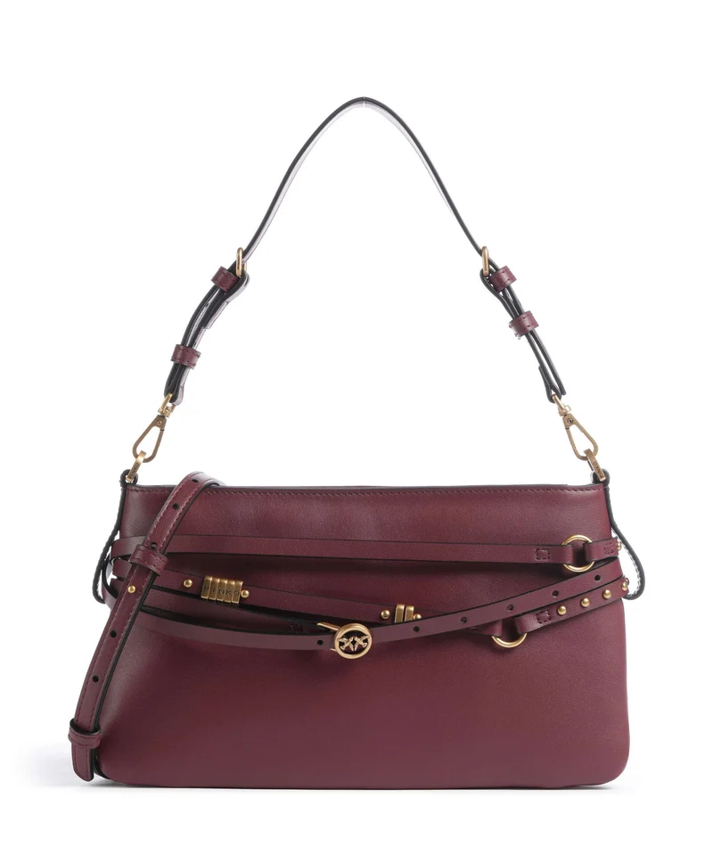 Pinko Belt Mini Schultertasche ribes intenso/antique gold