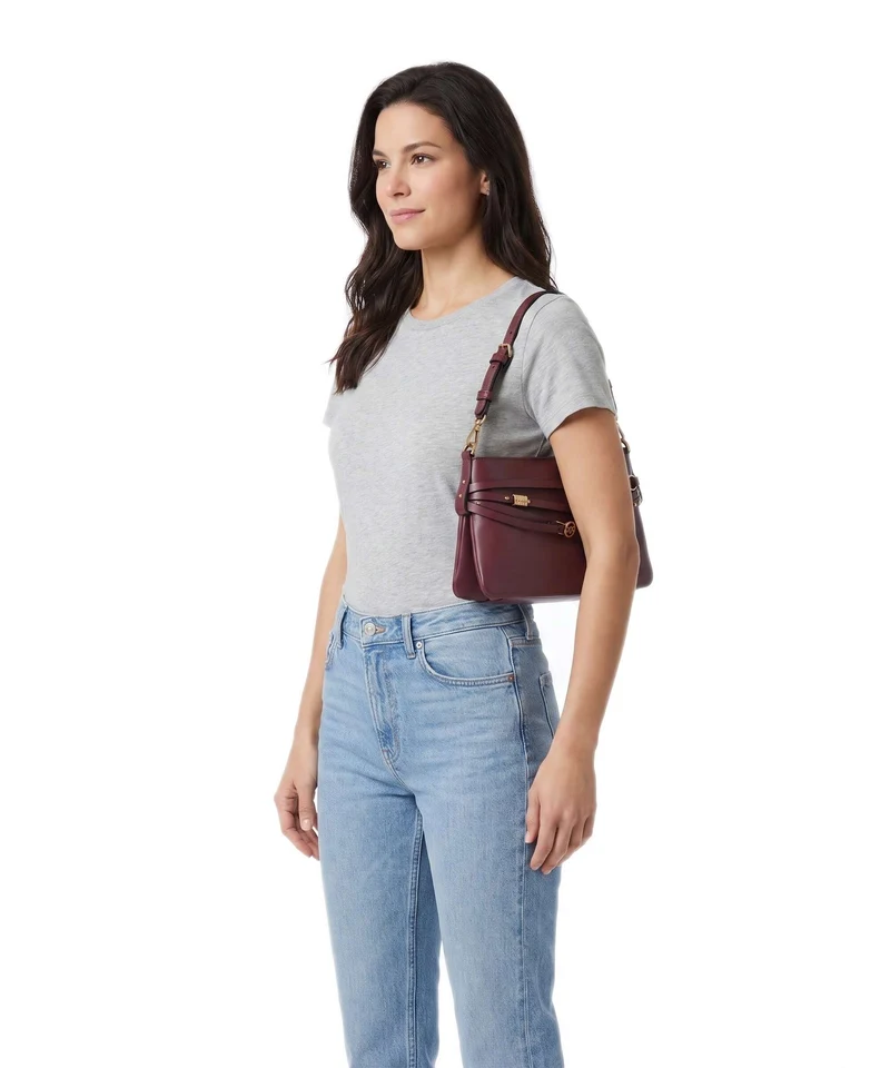 Pinko Belt Mini Schultertasche ribes intenso/antique gold