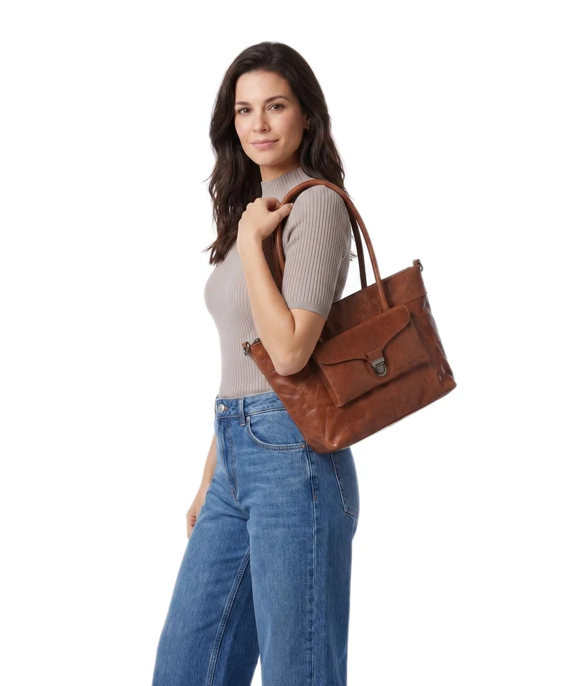 Spikes & Sparrow Bronco Yara Shopper brandy
