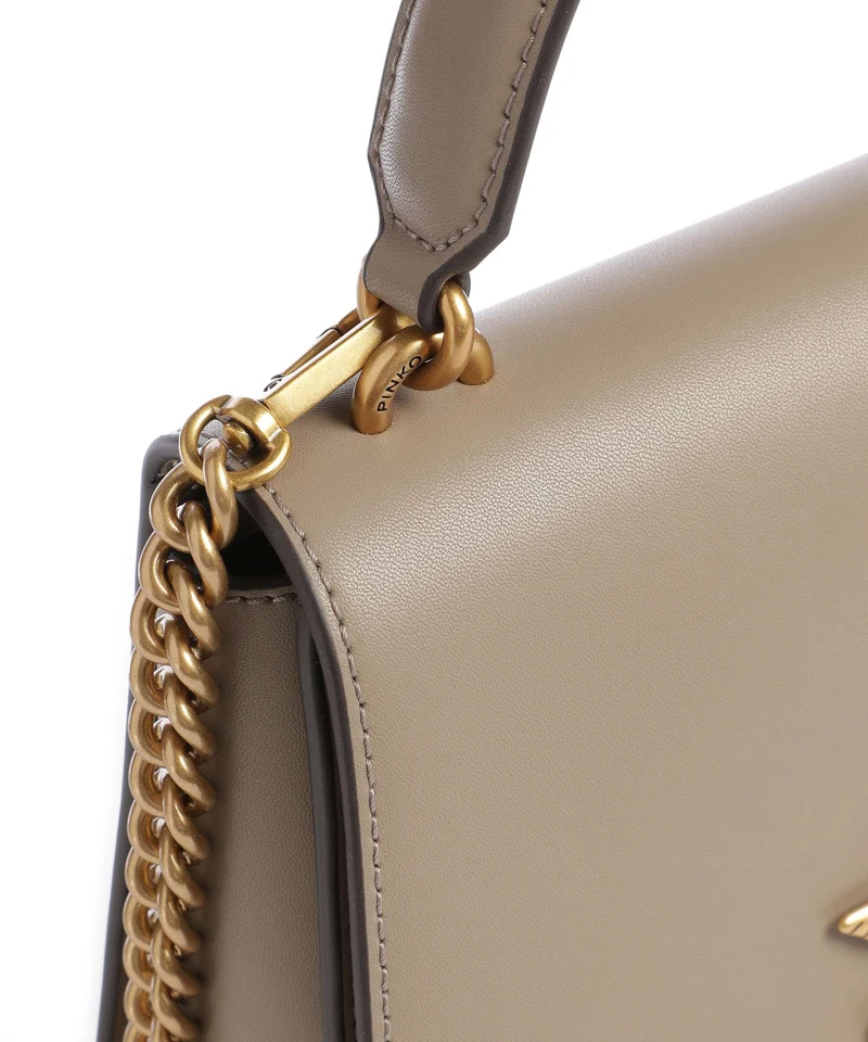 Pinko Love One Classic Handtasche grigio talpa/antique gold
