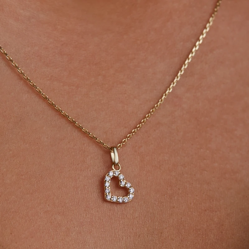 Beloro Jewels Monte Napoleone Valentina 9 karat necklace with zirconia BO340046