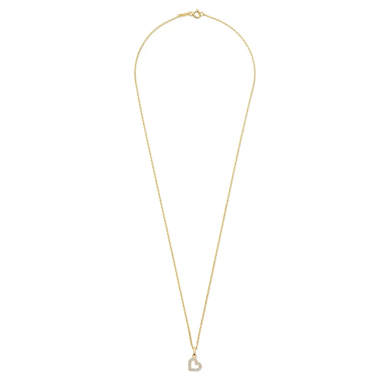 Beloro Jewels Monte Napoleone Valentina 9 karat necklace with zirconia BO340046