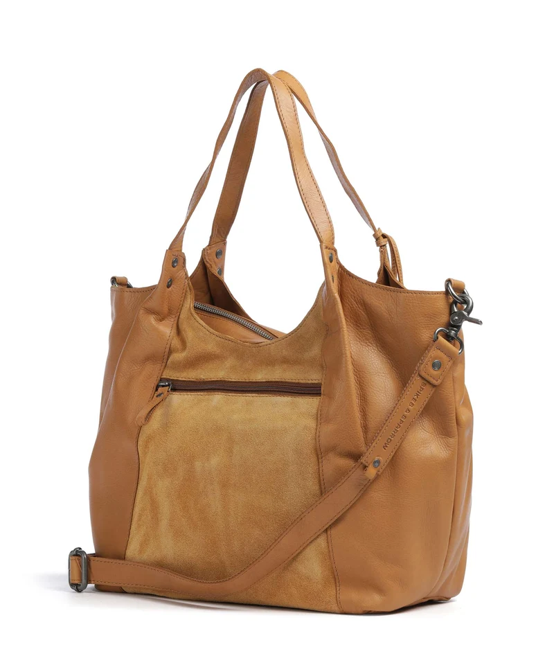 Spikes & Sparrow Suede Mix Ryana Shopper tan