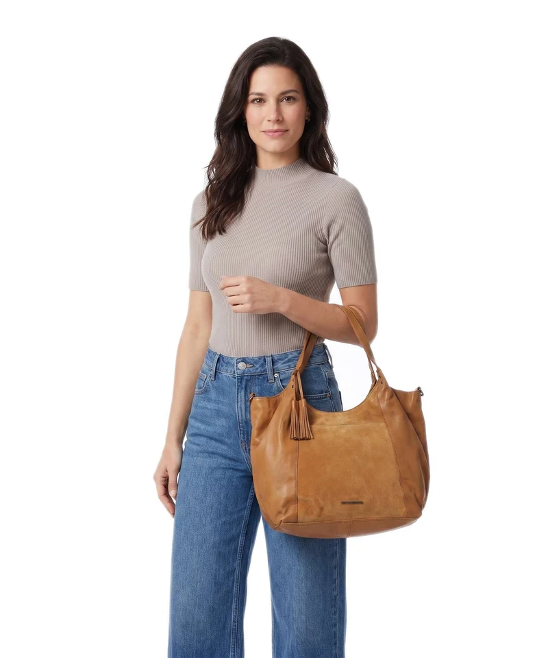 Spikes & Sparrow Suede Mix Ryana Shopper tan