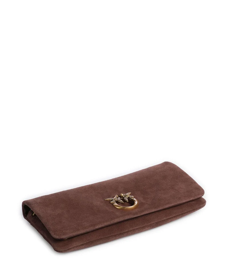 Pinko Click Soft Horizontal Classic Umhängetasche castano intenso/antique gold