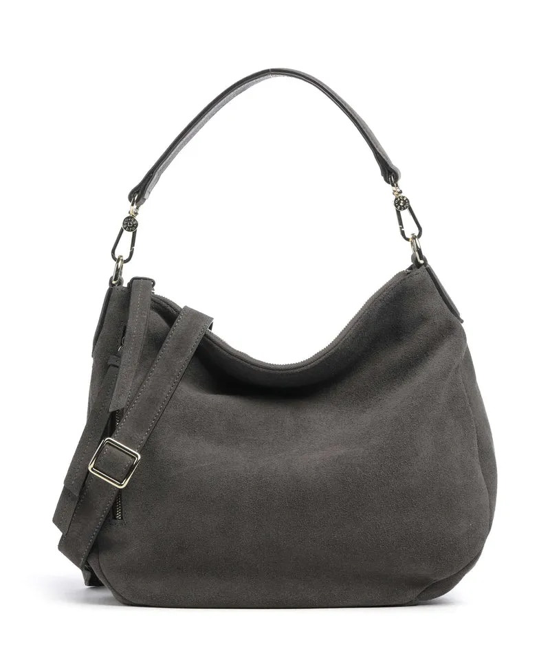 Abro Suede Juna Small Beuteltasche grey