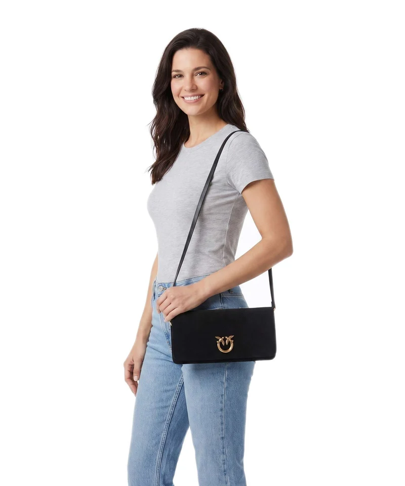 Pinko Click Soft Horizontal Classic Umhängetasche nero/antique gold