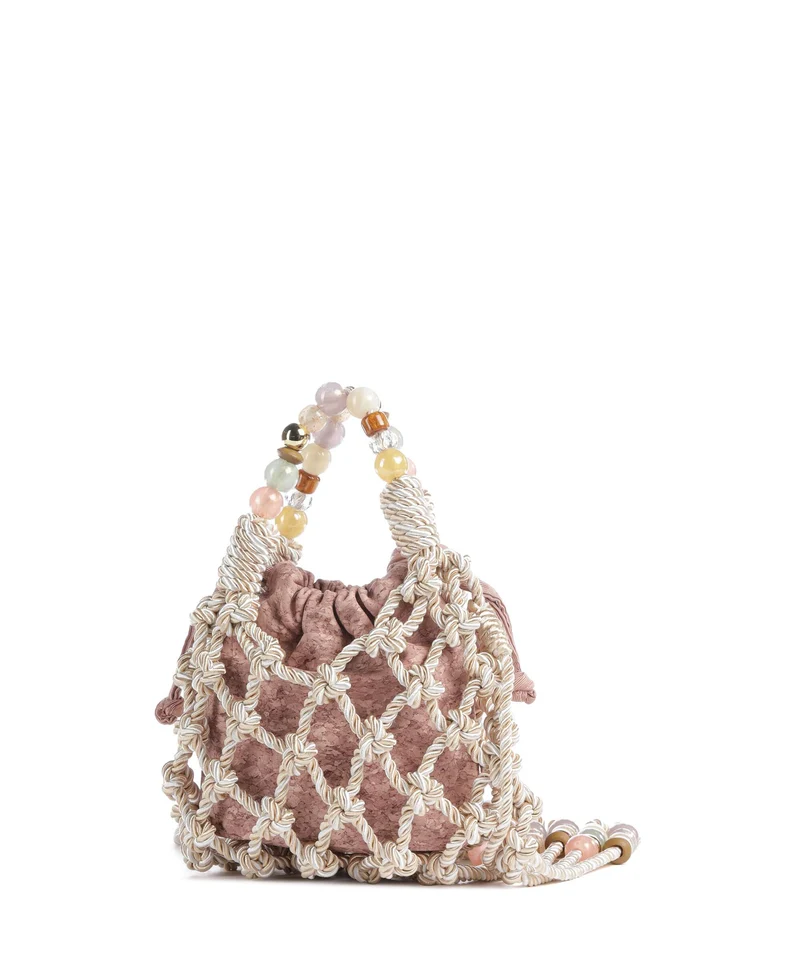 Kurt Geiger Macrame Mini Umhängetasche cream