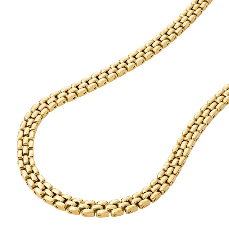 Fossil Arden Gold Coloured Stainless Steel Necklace JF04900710