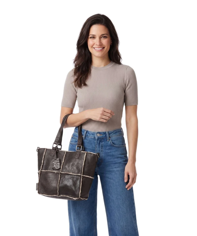 Burkely Lana Schultertasche dark brown