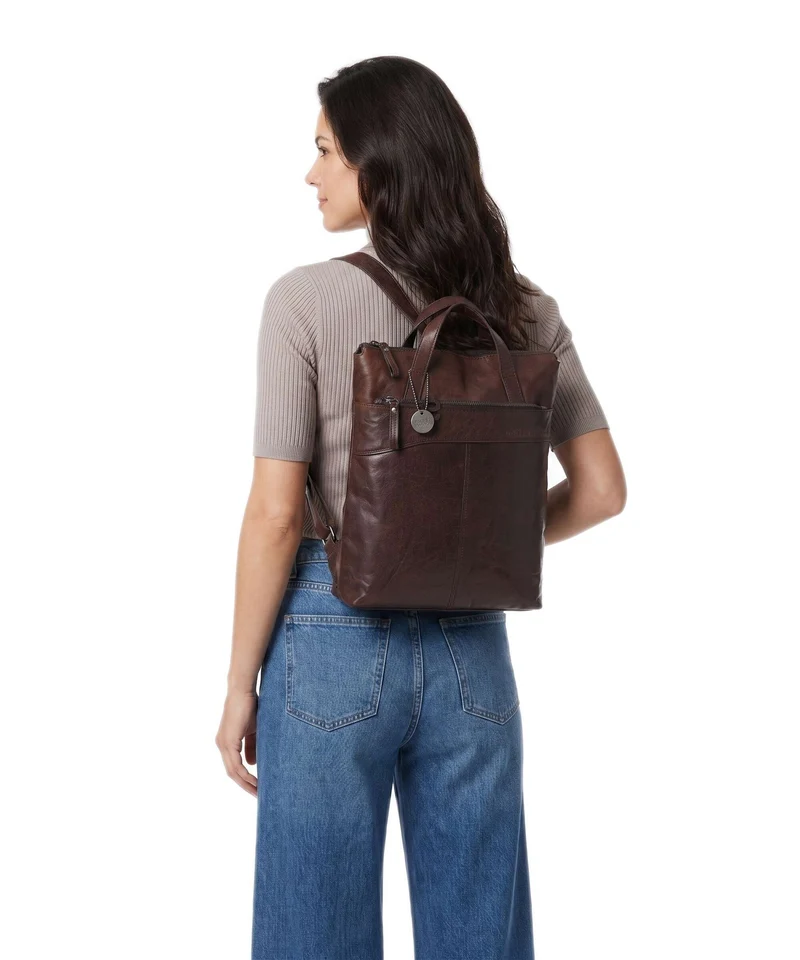 Spikes & Sparrow Bronco Claudia Rucksack dark brown