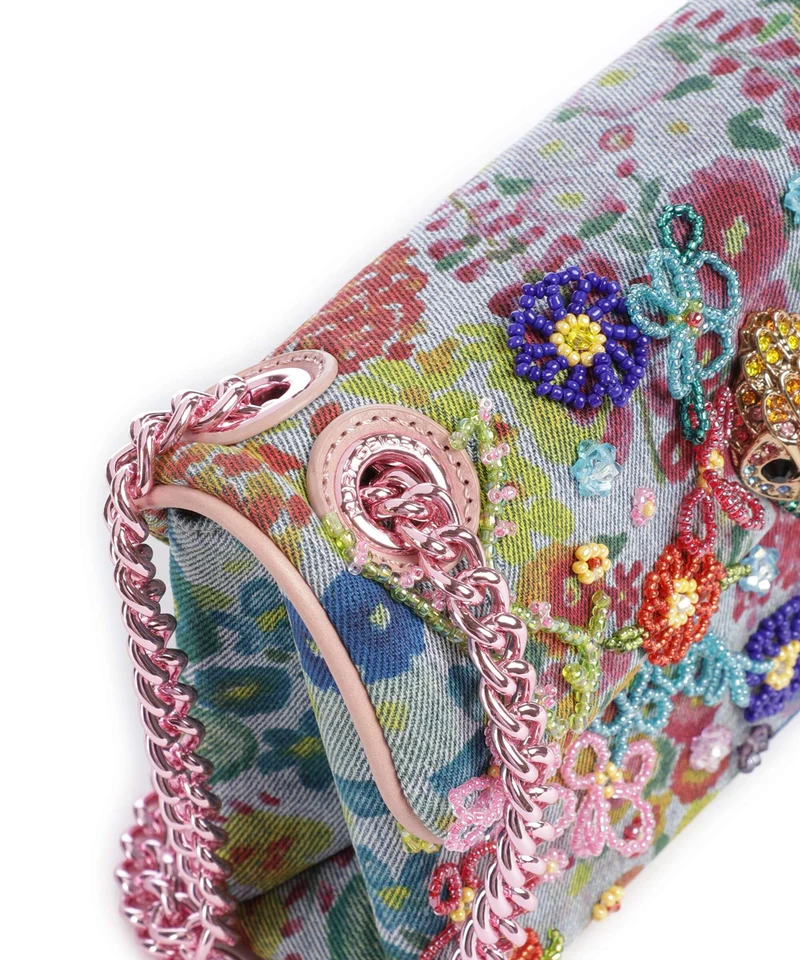 Kurt Geiger Kensington Mini Flower Schultertasche blue