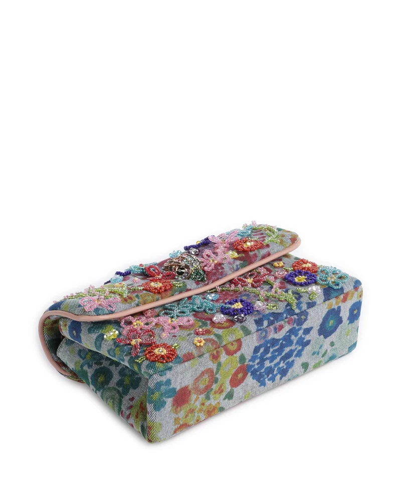 Kurt Geiger Kensington Mini Flower Schultertasche blue