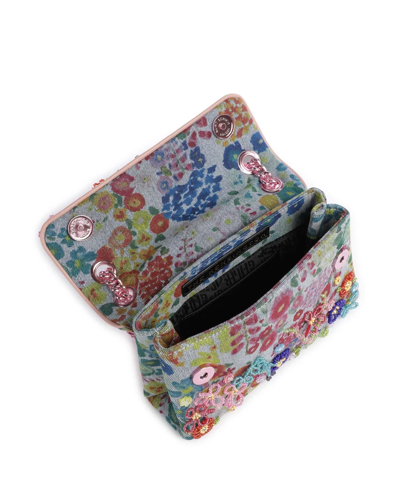 Kurt Geiger Kensington Mini Flower Schultertasche blue