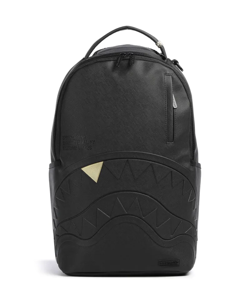 Sprayground Blacked Out Embossed Gold Tooth Rucksack black