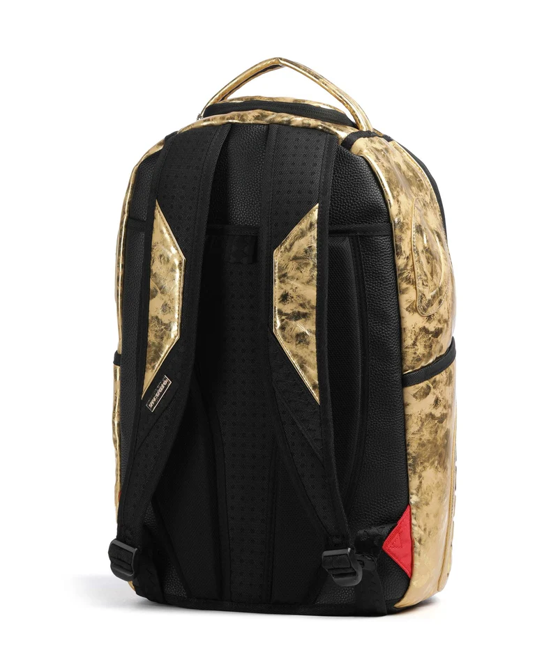 Sprayground Gold Weathered Rucksack gold