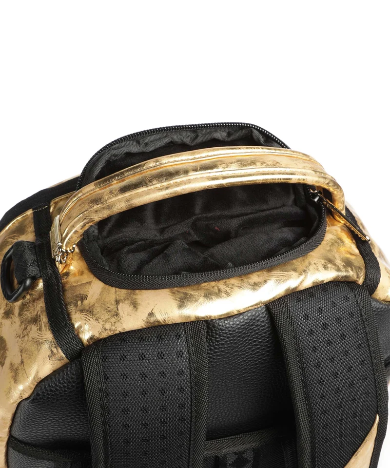 Sprayground Gold Weathered Rucksack gold