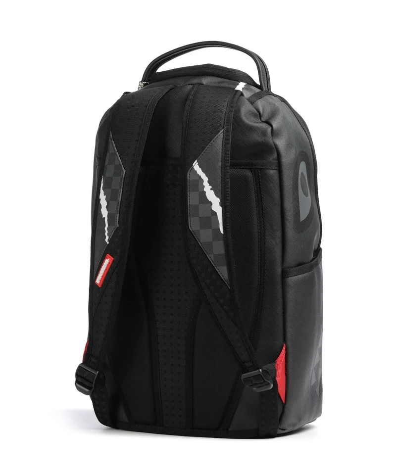 Sprayground Center Rip Revealing Gray Check Rucksack black