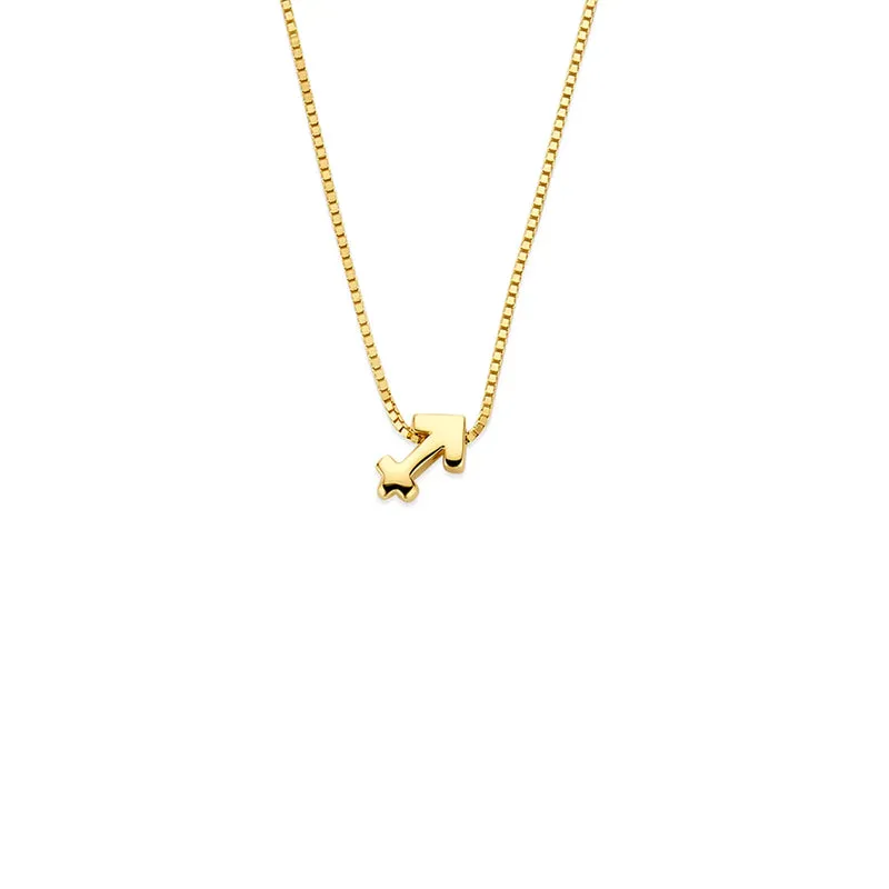 Isabel Bernard Étoiles d’Or Sagittarius 14 Carat Gold Venetian Necklace With Horoscope IB340186