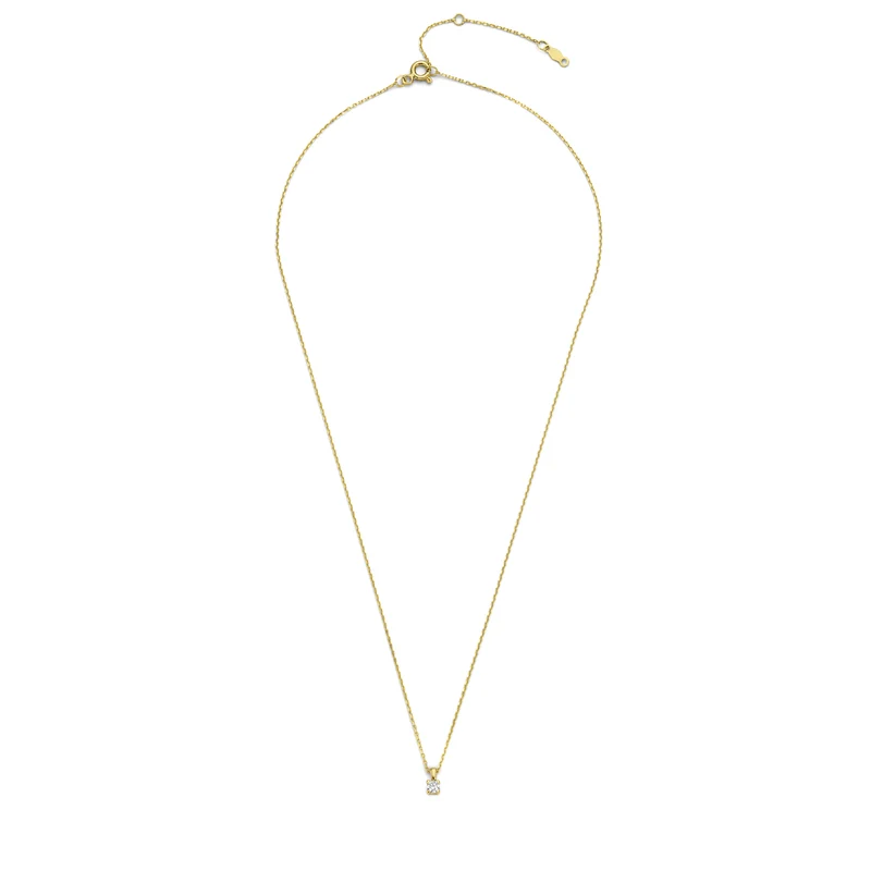 Isabel Bernard De la Paix Christine 14 Karat | Gold Halskette | Diamant 0.10 Karat | IBD350003
